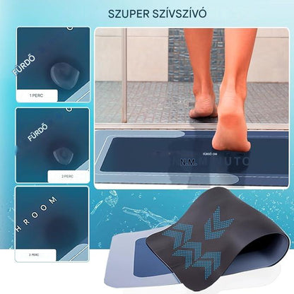 Drysafe™ - Az egyetlen fürdőszobai szőnyeg, ami percek alatt magától megszárad, megvéd az elcsúszástól... anélkül, hogy eláztatná a padlót vagy dohos szagot hagyna maga után – garantáltan