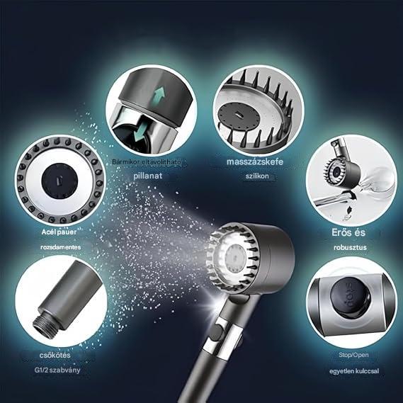 HYDROLUXE™  - Távolítsd el a klórt és a vízkövet a zuhanyból. Növeld a víznyomást, miközben minden használatnál vizet takarítasz meg. Tartalmaz 2 extra szűrőt. (+INGYENES szállítás).