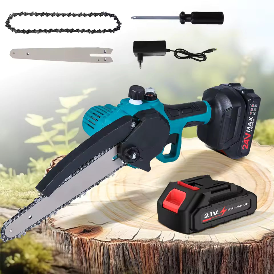 ChainSAW™ - A piac legjobb kézi láncfűrésze hosszabbított akkumulátorral. (Ingyenes akkumulátor, lánc, védő, tároló táska és töltő)