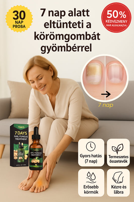 NailClear™ – Természetes kezelés, amely megszünteti a körömgombát és helyreállítja a sérült kéz- és lábkörmöket, látható eredményekkel néhány hét alatt (+Gyömbér kivonattal +Biztonságos formula +30 ml napi használatra)