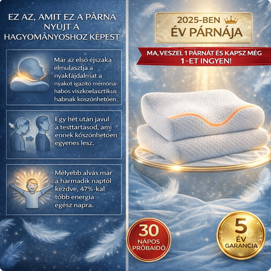 1+1 GRATIS | Ergosleep™- Az egyetlen U alakú párna, amely 100%-ban megszünteti a nyakfájdalmat (INGYENES huzatokkal)