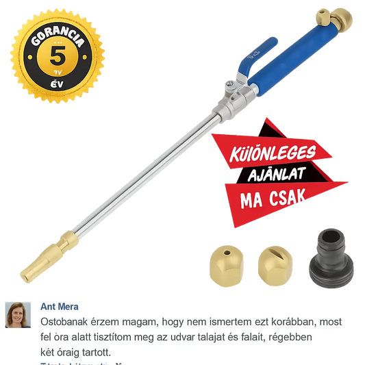 Waterjet™  | Változtassa tömlőjét professzionális felülettisztítóvá. (bármilyen tömlőre illik)