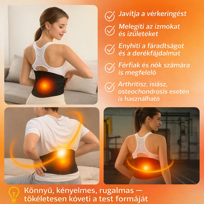 Backfix™ - az egyetlen turmalinos deréköv, amely meleget ad, és lehetővé teszi, hogy órákon át állva is derékfájás nélkül lehess (ma ingyenes ems masszírozó, 12000 ft értékben).