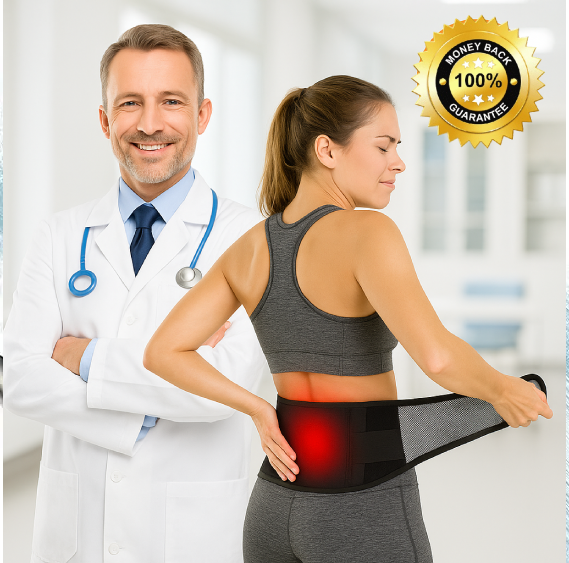 TOURMABELT™ Már az első használattól csökkenti az isiászos fájdalmat — állandó gyógyító hőt biztosító turmalin technológiával