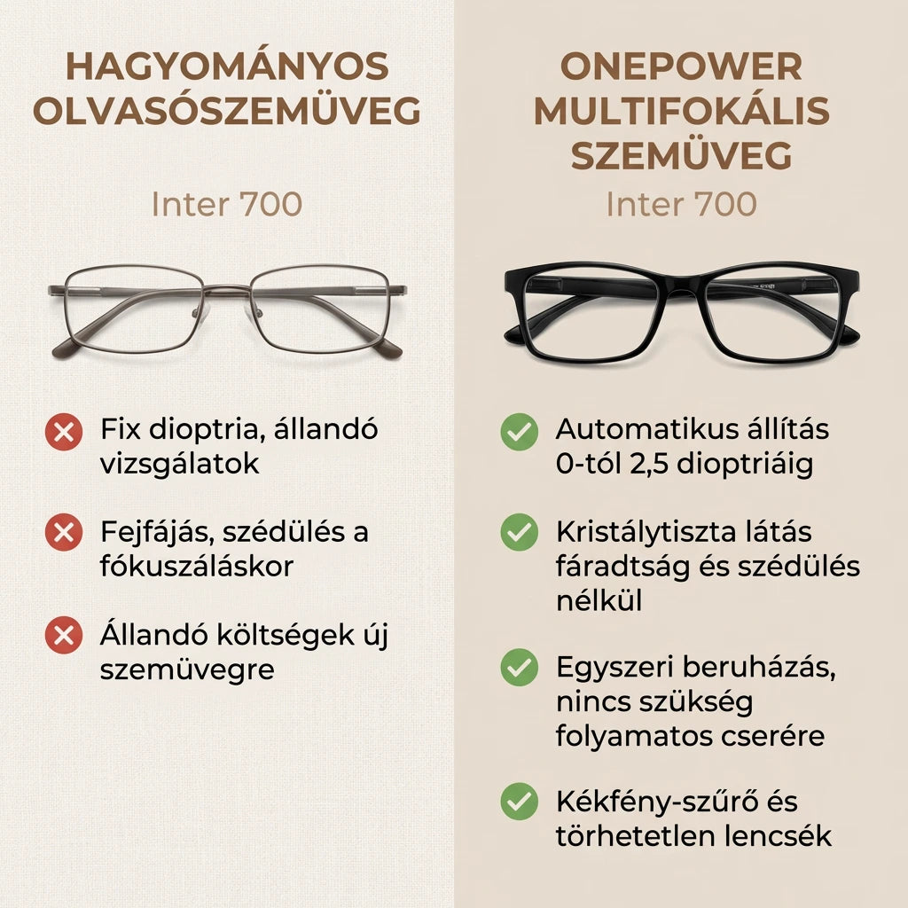 Onepower 3-in-1 Szemüveg™ – Soha többé 3 különböző szemüveg! (Állítható multifokális lencse, kékfény-szűrő, és 30 NAP PÉNZVISSZAFIZETÉSI GARANCIA)