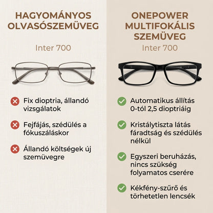 Onepower 3-in-1 Szemüveg™ – Soha többé 3 különböző szemüveg! (Állítható multifokális lencse, kékfény-szűrő, és 30 NAP PÉNZVISSZAFIZETÉSI GARANCIA)