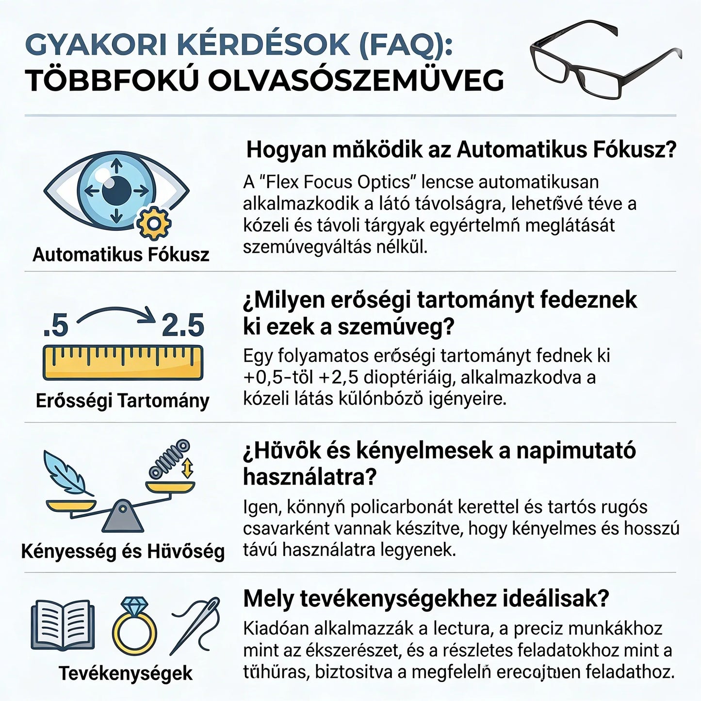 Onepower 3-in-1 Szemüveg™ – Soha többé 3 különböző szemüveg! (Állítható multifokális lencse, kékfény-szűrő, és 30 NAP PÉNZVISSZAFIZETÉSI GARANCIA)