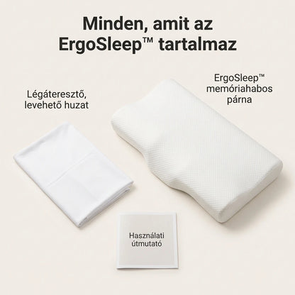 Ergosleep™ - Az egyetlen U alakú párna, amely 100%-ban megszünteti a nyakfájást, vagy visszafizetjük a pénzét (INGYENES hipoallergén atkavédő huzattal). adv