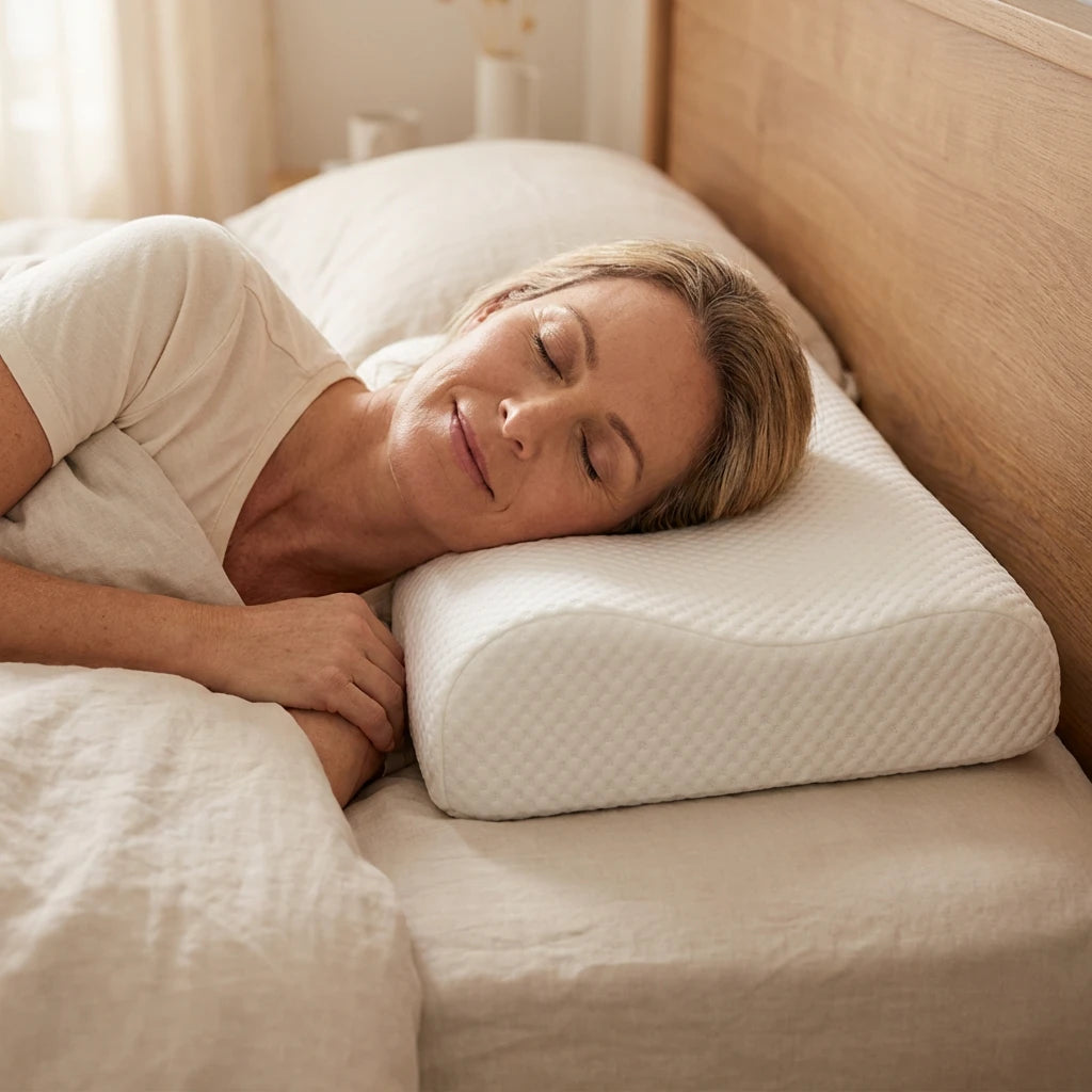 Ergosleep™ - Az egyetlen U alakú párna, amely 100%-ban megszünteti a nyakfájást, vagy visszafizetjük a pénzét (INGYENES hipoallergén atkavédő huzattal).