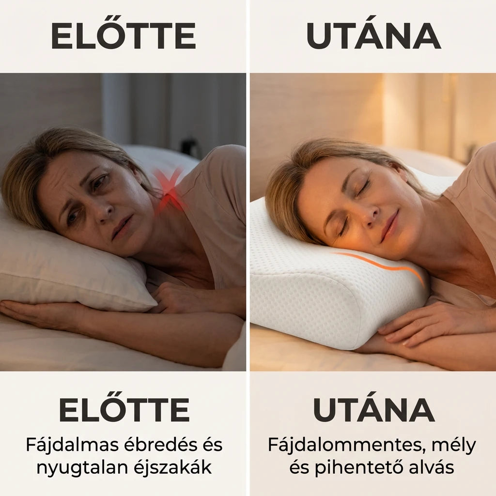 Ergosleep™ - Az egyetlen U alakú párna, amely 100%-ban megszünteti a nyakfájást, vagy visszafizetjük a pénzét (INGYENES hipoallergén atkavédő huzattal).