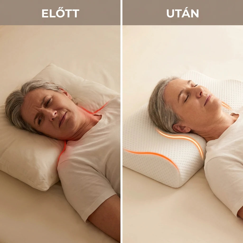 Ergosleep™ - Az egyetlen U alakú párna, amely 100%-ban megszünteti a nyakfájást, vagy visszafizetjük a pénzét (INGYENES hipoallergén atkavédő huzattal).