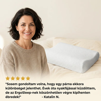 Ergosleep™ - Az egyetlen U alakú párna, amely 100%-ban megszünteti a nyakfájást, vagy visszafizetjük a pénzét (INGYENES hipoallergén atkavédő huzattal). adv
