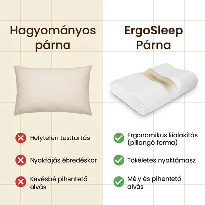 Ergosleep™ - Az egyetlen U alakú párna, amely 100%-ban megszünteti a nyakfájást, vagy visszafizetjük a pénzét (INGYENES hipoallergén atkavédő huzattal). adv