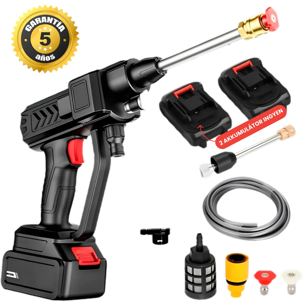 Nyomásos mosó WaterJET PRO™ (Ma +2 elem INGYEN) + 5 tartozék a csomagban