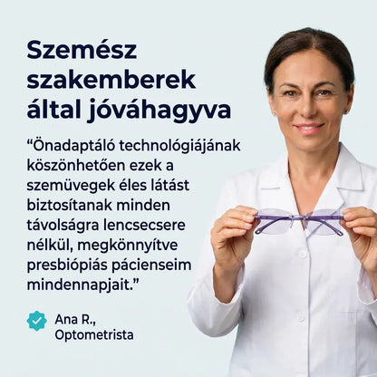 (Új és továbbfejlesztett 2026-os verzió, ellenállóbb) Intelligens Progresszív Blu Szemüveg™ – Közeli, köztes és távoli látás egyetlen szemüvegben (Nem igényel dioptriát, bőrtokot tartalmaz, és 30 NAPOS GARANTÁLT PRÓBA)